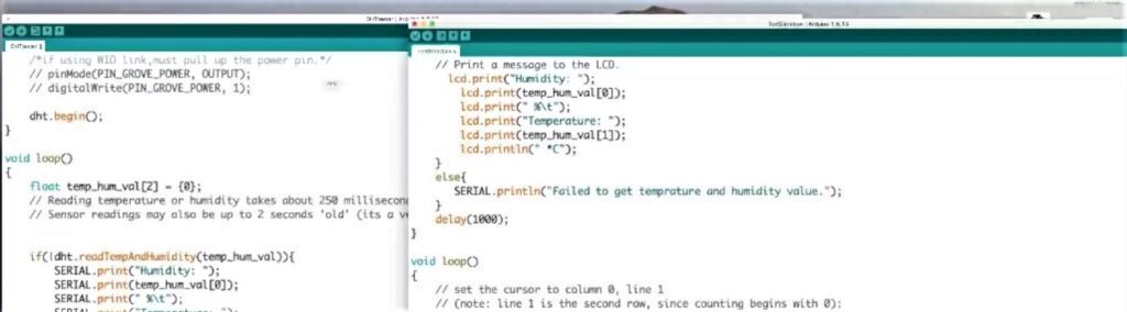 Auf einem Screenshot sind mehrere Zeilen Code in einer Programmierumgebung zu sehen.