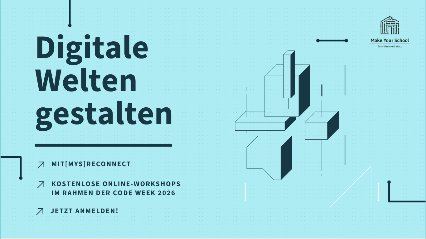 Verantsaltungsflyer: Digitale Workshops zur Code Week 2926